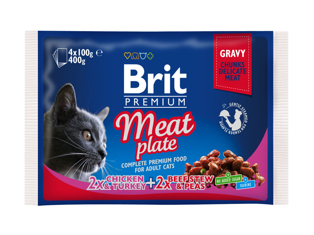 Набор паучей Brit Premium Мясная тарелка 4x100г  Brit