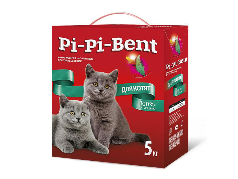 Комкующийся наполнитель Pi-Pi-Bent для котят Pi-Pi-Bent