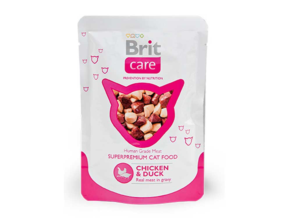 Brit Care Cat Chicken & Duck Pouch 12 шт Brit
