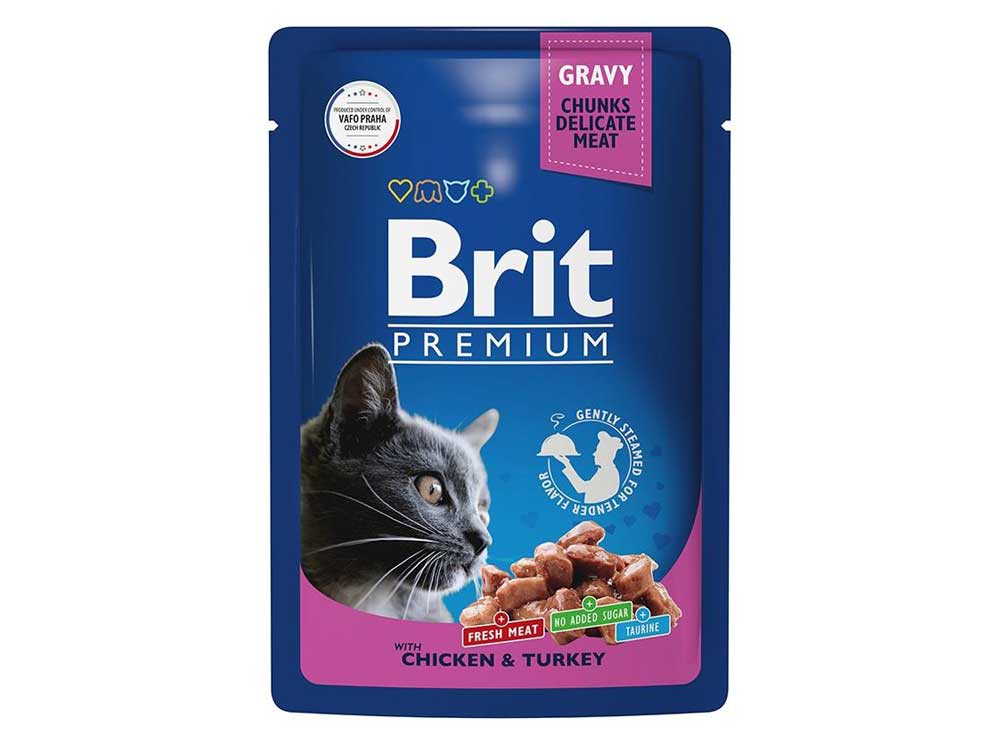 Brit Premium Cat Pouches (Курица, индейка) 14 шт Brit