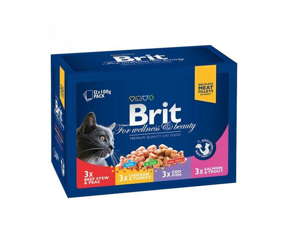 Набор паучей Brit Premium для кошек «Семейная тарелка»  Brit