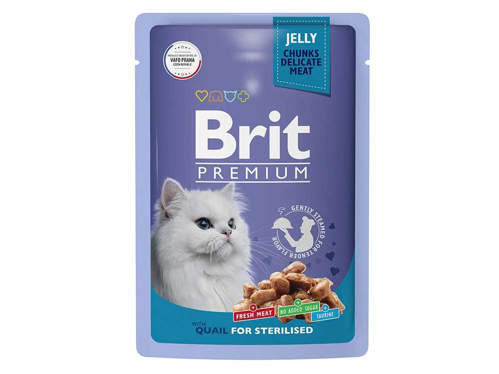 Brit Premium Пауч Sterilised (Перепелка в желе) 14 шт Brit