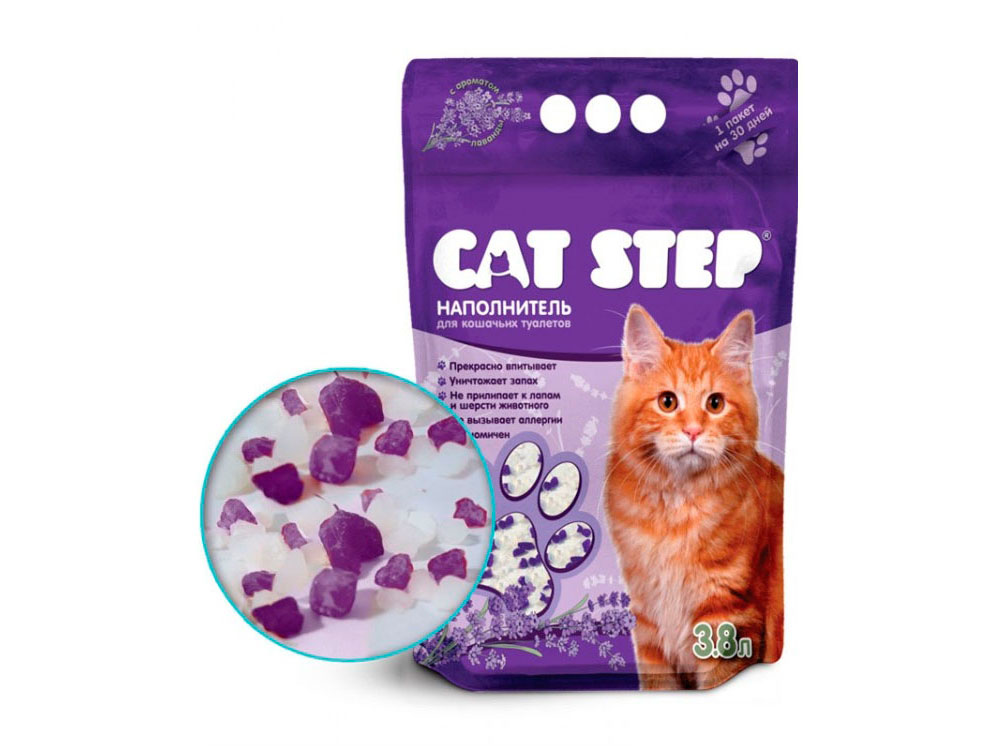  Наполнитель силикагелевый Cat Step Лаванда 7,6 л Cat Step
