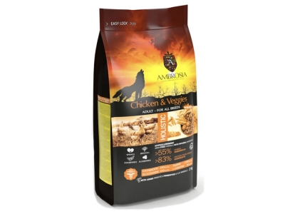 Ambrosia Adult All Breeds курица с овощами