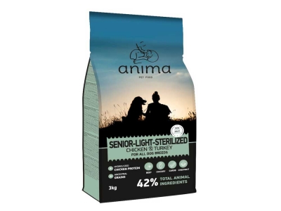 Anima Senior Light Sterilized All Breed курица и индейка