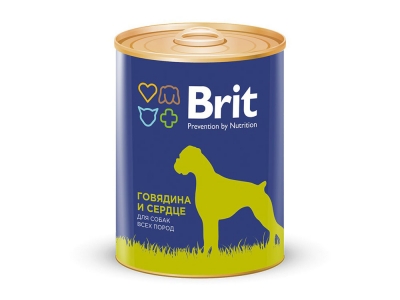 Консервы Brit Premium BEEF&HEARТ - говядина и сердце 850г