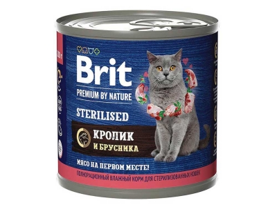 Brit Premium by Nature Sterilised (Кролик и брусника)