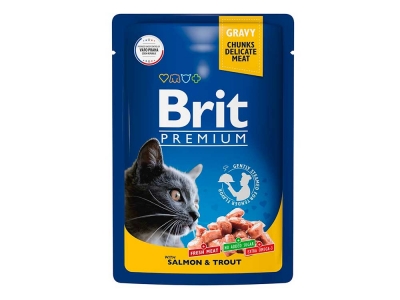 Brit Premium Cat Pouches (Лосось, форель)