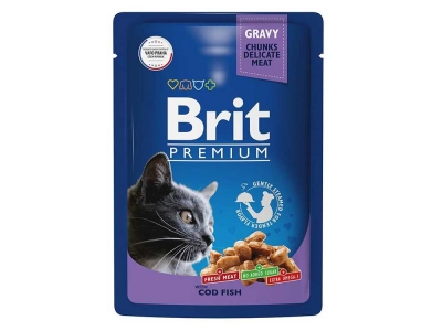Brit Premium Cat Pouches (Треска)