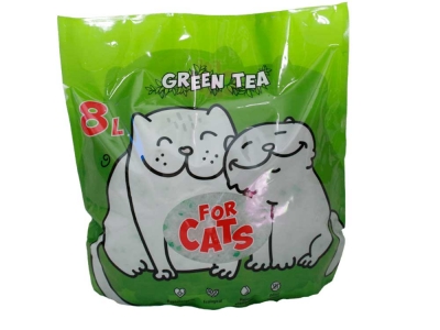 Силикагелевый наполнитель FOR CATS зеленый чай 8 л