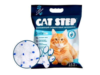 Наполнитель силикагелевый Cat Step 15,2 л
