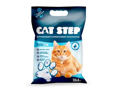 Наполнитель силикагелевый CAT STEP Arctic Blue 26,6 л
