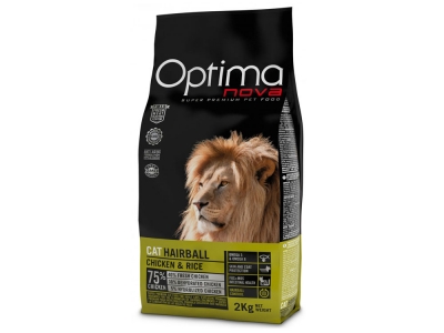 Optimanova Cat Adult Hairball курица с рисом