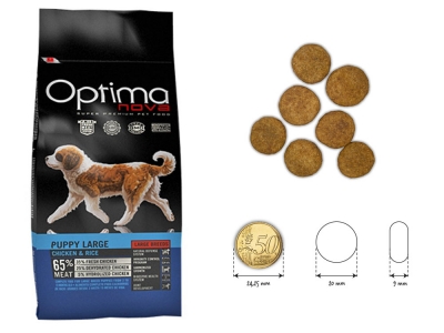 Optima Nova Puppy Large Курица с рисом 12 кг