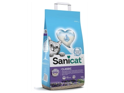 Наполнитель минеральный Sanicat Classic Lavander 16 л