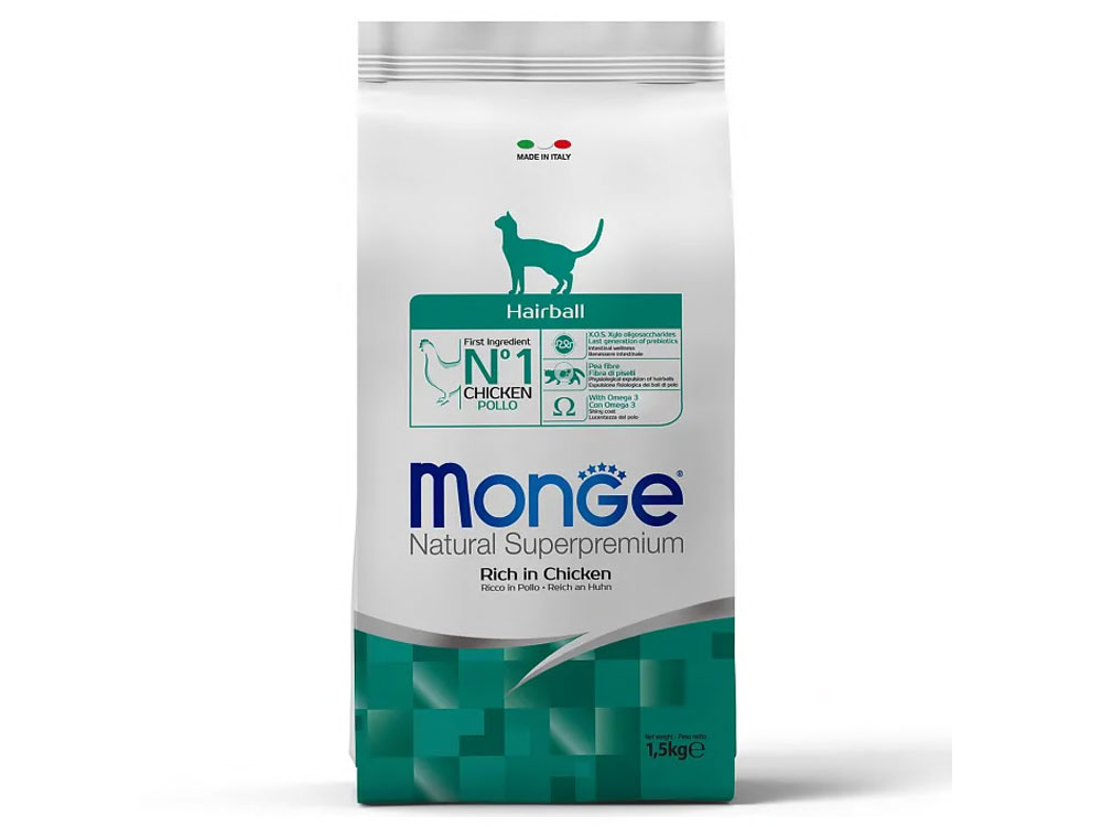 Monge Cat Daily Line Hairball курица Monge