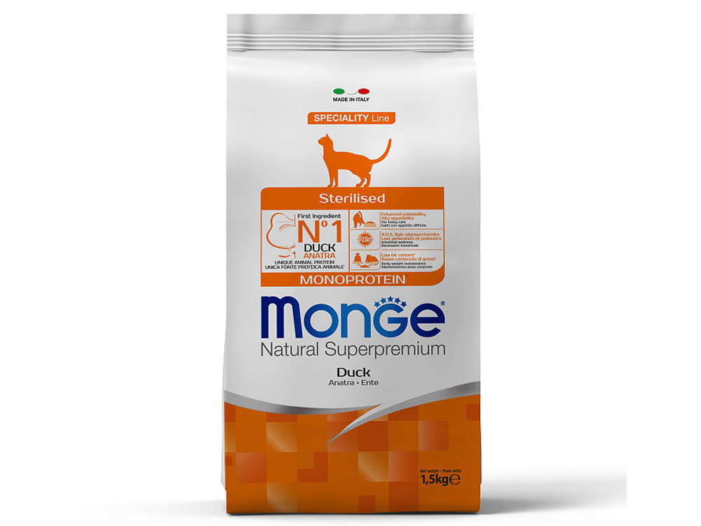 Monge Cat Speciality Line Monoprotein Sterilised утка Monge