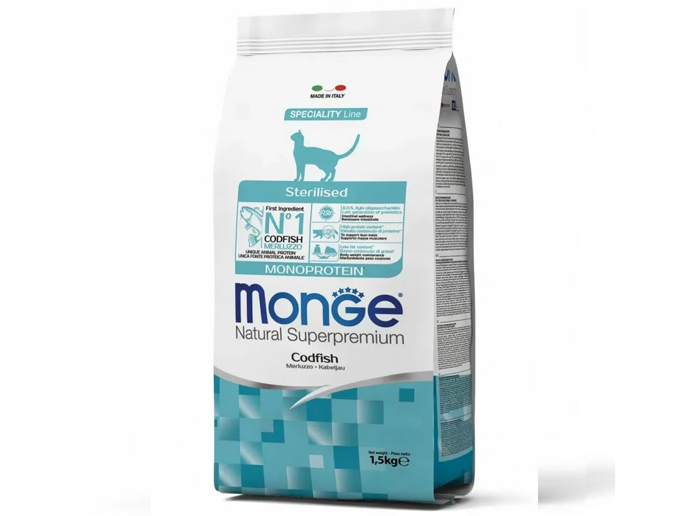 Monge Cat Speciality Line Monoprotein Sterilised треска Monge