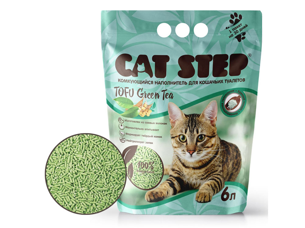 Наполнитель Cat Step Tofu Green Tea 12л Cat Step