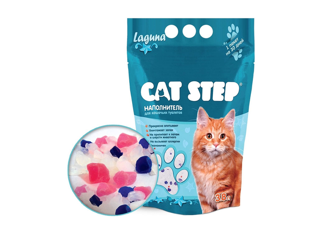 Наполнитель силикагелевый Cat Step Лагуна 3.8л Cat Step