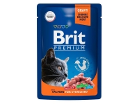 Brit Premium Cat Pouches Sterilised (Лосось) 14 шт Brit
