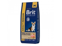 Brit Premium Dog Adult Medium с курицей 15кг Brit